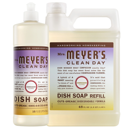 Compassion Flower Dish Soap & Refill Set