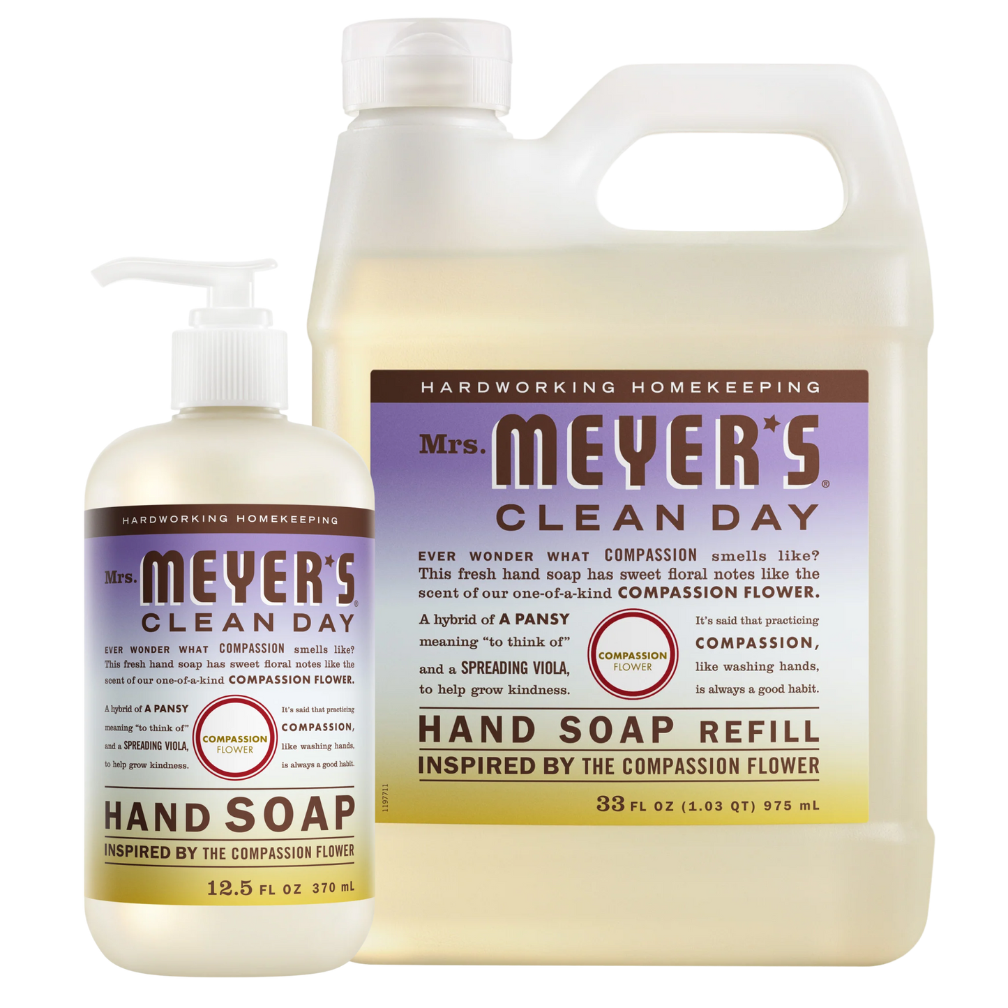 Compassion Flower Liquid Hand Soap & Refill Set