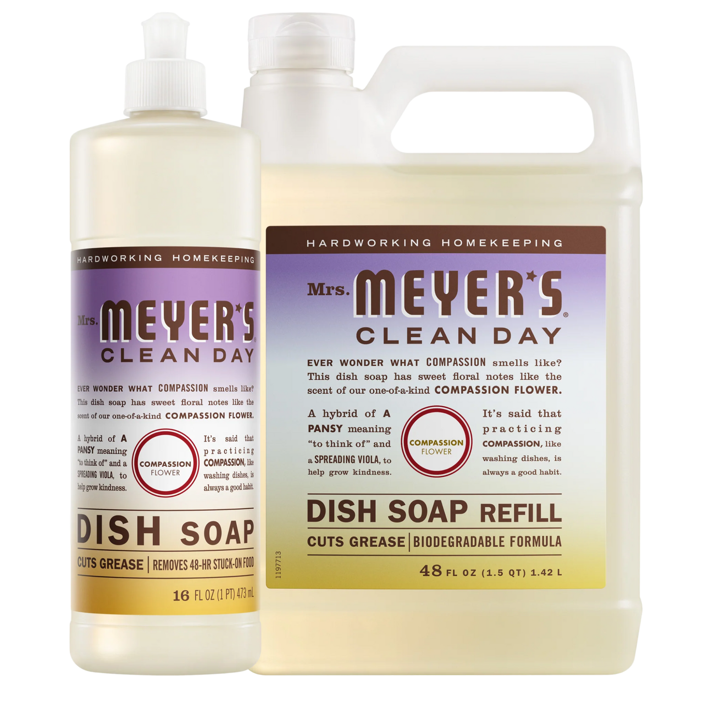 Compassion Flower Dish Soap & Refill Set